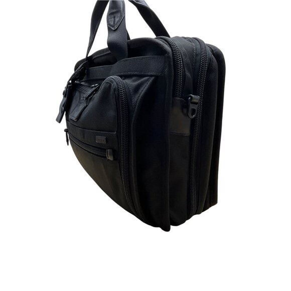 Tumi Alpha 3 Black Nylon Handles & Shoulder Strap T-Pass Laptop Briefcase Sz L - Picture 3 of 16